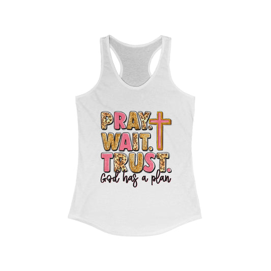 Pray. Wait. Trust - Women's Racerback Tank