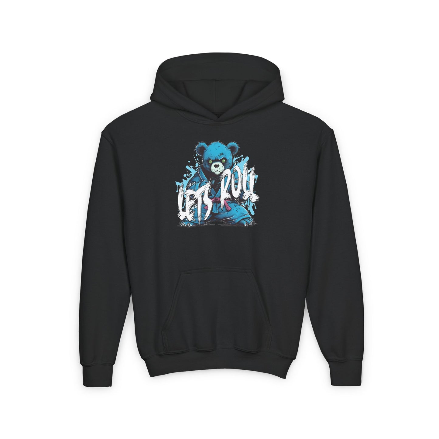 Lets Roll BJJ Bear - Youth Hooded Sweatshirt