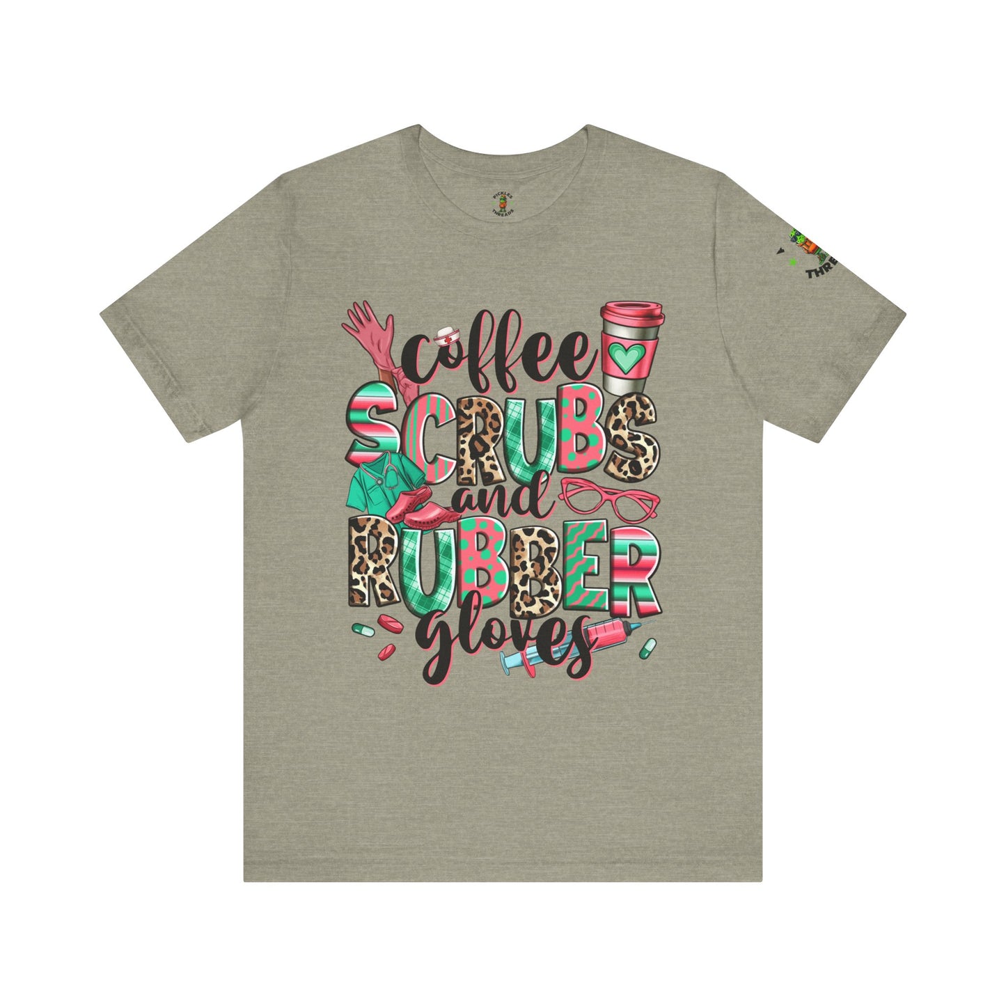 Coffee, Scrubs, And Rubber Gloves - Women's Short Sleeve Tee