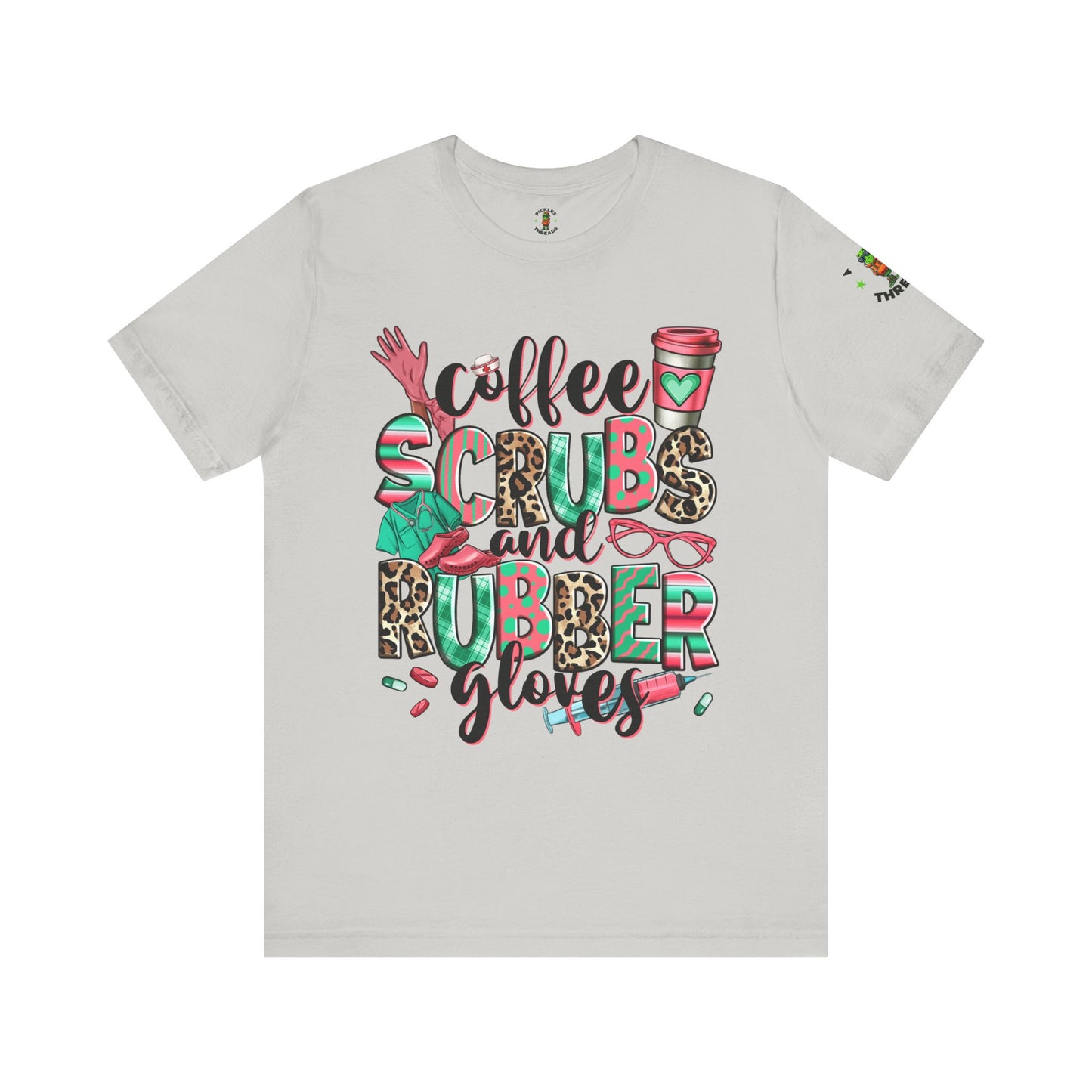 Coffee, Scrubs, And Rubber Gloves - Women's Short Sleeve Tee