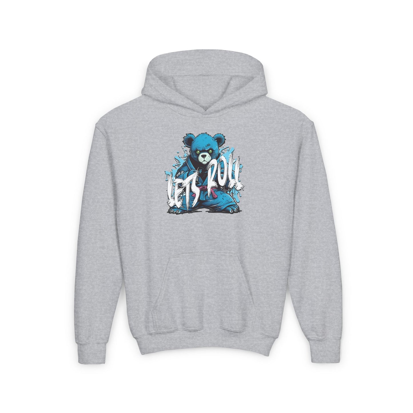 Lets Roll BJJ Bear - Youth Hooded Sweatshirt