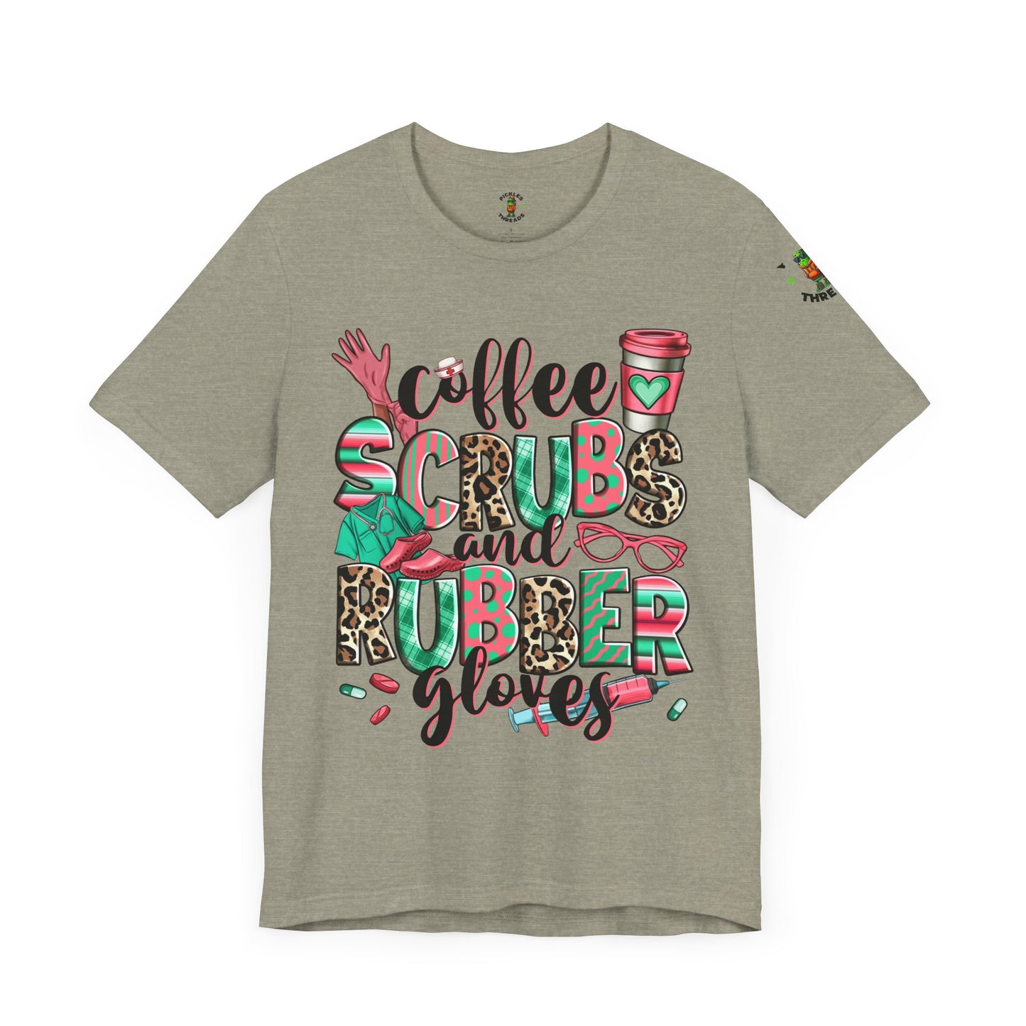 Coffee, Scrubs, And Rubber Gloves - Women's Short Sleeve Tee