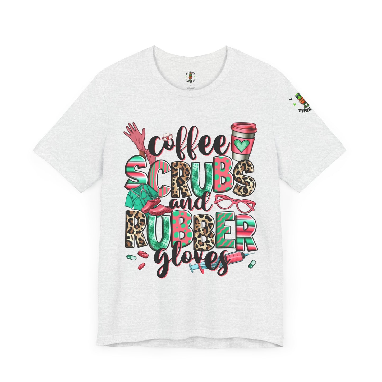 Coffee, Scrubs, And Rubber Gloves - Women's Short Sleeve Tee