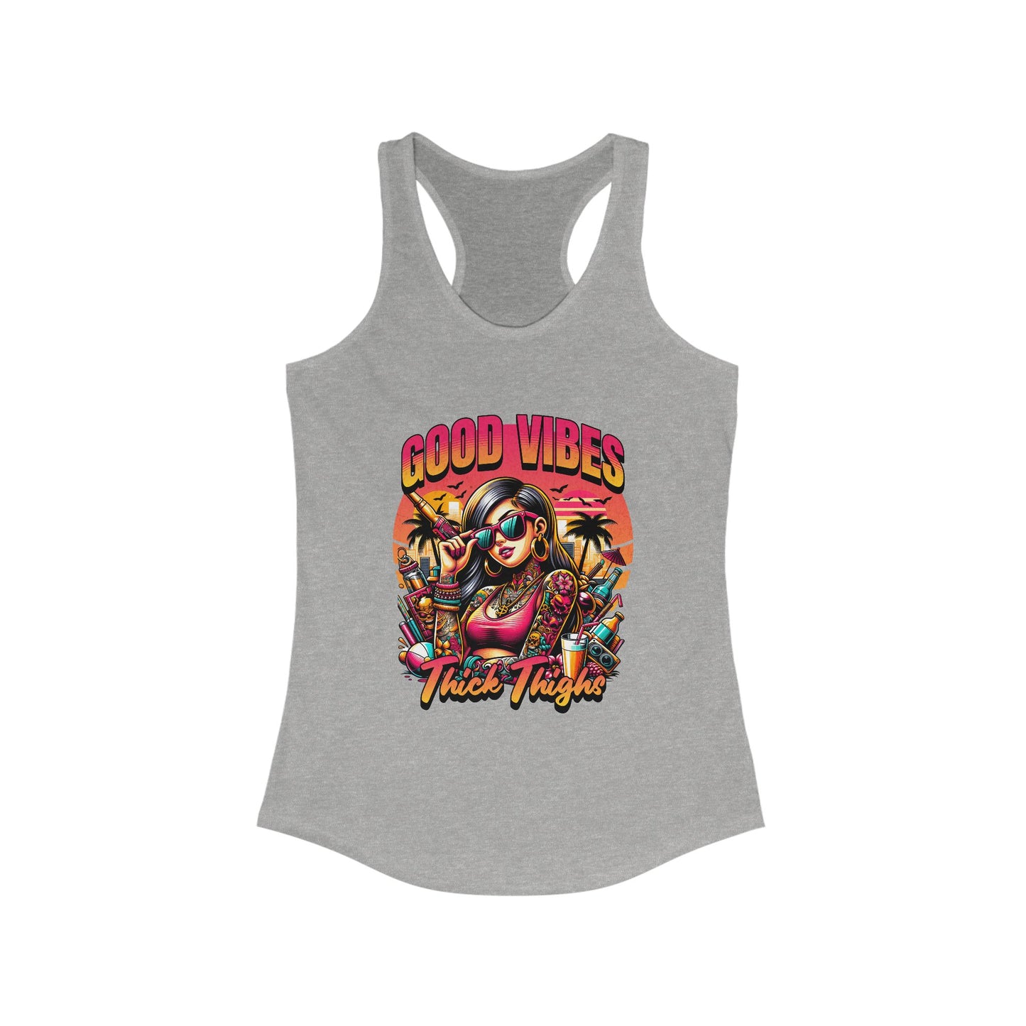 Good Vibes Thick Thighs - Women's Racerback Tank